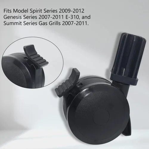 Vista 7 de Paquete de 4 ruedas de bloqueo 70360 con inserto para parrillas de gas Weber Genesis E-310 Spirit Series 2009-2012, E400 E600 Summit Series