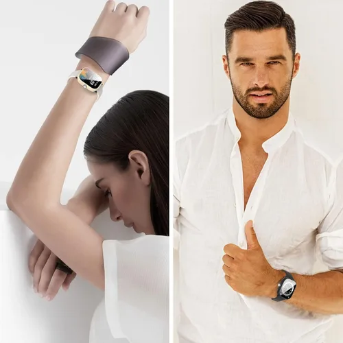 Vista 7 de Protector de pantalla para Amazfit GTS 4 Mini Smartwatch, paquete de 2 protectores de policarbonato duro, carcasa completa, accesorios para GTS 4