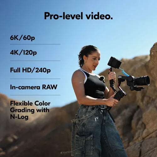 Vista 10 de Nikon Z6 III con lente de 24-70 mm f/4 Cámara sin espejo de fotograma completo para fotos fijas/vídeo con grabación interna RAW de 6K/60p