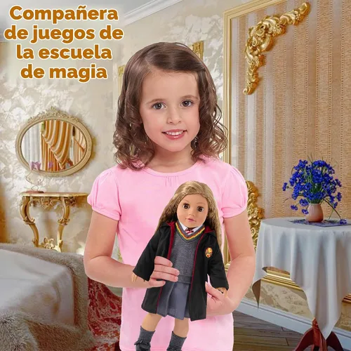 Vista 6 de Ropa y accesorios de muñeca de 18 pulgadas, el conjunto de disfraz de uniforme escolar incluye zapatos para niñas (sin muñeca)