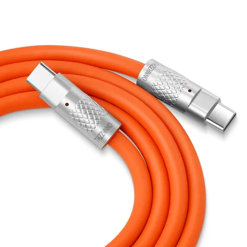 Vista 7 de Cable USB C 3.2 Gen2 de silicona de 3.3 pies, ultra flexible y suave, USB C de 20 Gbps 4K a 60 Hz, carga rápida, 100 W, cable tipo C