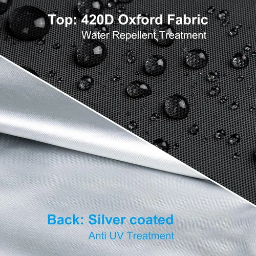 Vista 3 de Funda para sombrilla de patio para exteriores, tela Oxford 420D resistente con poste y cremallera, fácil de instalar, impermeable, resistente a