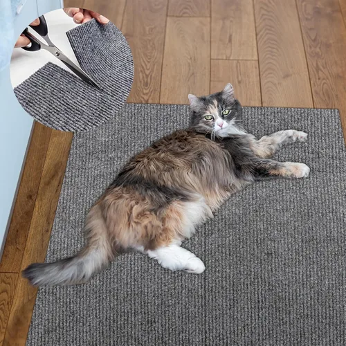 Vista 21 de ENONCI Protector de esquina de pared de sofá de 23.6 x 15.8 pulgadas para gatos de interior, protector de muebles antiarañazos contra arañazos