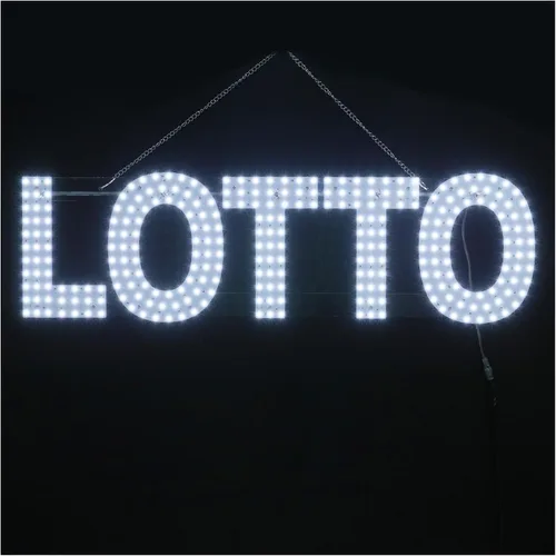 Vista 19 de Letreros LED grandes de Delta 8 de 30"x10" para negocios, diseño único súper brillante Letrero Delta 8 con instalación colgante, Letrero Delta 8