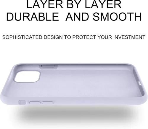 Vista 8 de MXX Funda para iPhone 11 Pro Max, funda de silicona suave resistente a los arañazos, protección completa de la cámara, forro de microfibra