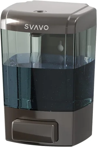Vista 10 de SVAVO Dispensador de Jabón Montado en Pared Dispensador Manual de Jabón para Cocina y Baño Dispensador de Jabón de Mano Recargable para Contenedores