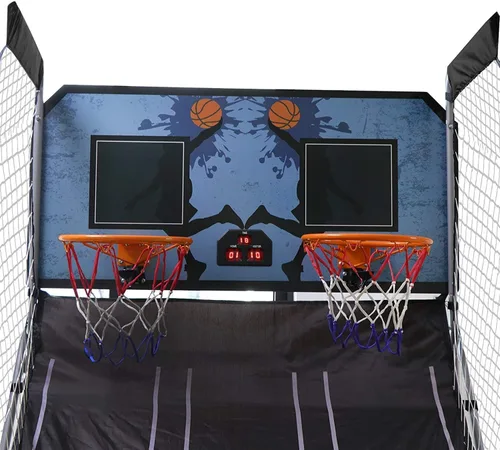 Vista 3 de Saturnpower Shot Creator Juego de Arcade de Baloncesto Interior Plegable Electrónico Juego Deportivo de Doble Tiroteo Oficial para el Hogar Doble