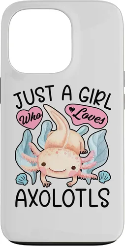 Vista 10 de Just A Girl Who Loves Axolotls Axolotl Lovers Funny Kawaii Case for iPhone 16