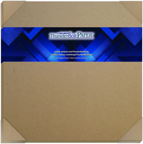 Vista 15 de 20 hojas de aglomerado marrón de 3 x 5 pulgadas, 100 puntos, materiales reciclados, 100 calibres de papel kraft grueso, manualidades, álbumes