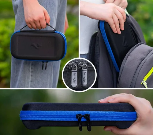 Vista 5 de Funda delgada de transporte ButterFox para Nintendo Switch Lite, con 19 soportes para juegos y 2 para tarjetas Micro SD, almacenamiento