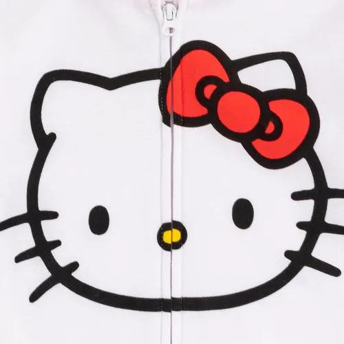 Vista 4 de Hello Kitty - Sudadera con capucha y cremallera para bebés, niños pequeños y niñas