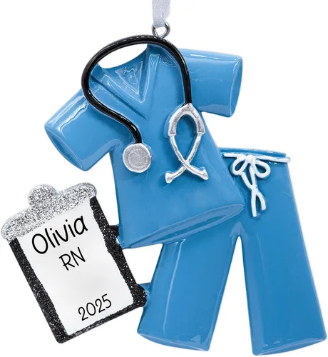 Vista 8 de Adorno de Navidad personalizado de ambulancia 2026 – Personalización gratuita Regalo de recuerdo único para paramédicos médicos de emergencia EMT