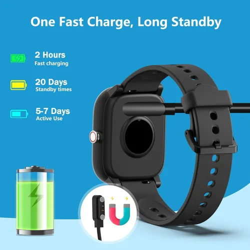 Vista 8 de Reloj para Niños para Niñas y Niños de 6-15 Años - Reloj Inteligente para Niños de 1.8" Rastreador de Fitness, Sin Necesidad de Teléfono, Podómetro