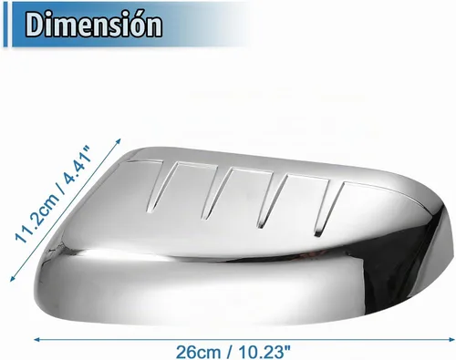 Vista 3 de uxcell Cubierta de espejo superior cromada para Ford Explorer 2011-2015 1 par de cubierta de espejo superior cromado, plástico ABS, fácil