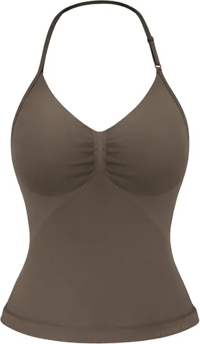 Vista 20 de YEOREO SoftHue Impact Longline Top de Tirantes para Mujer Camiseta sin Mangas Halter para Ejercicio sin Espalda Gimnasio Longline con Correa