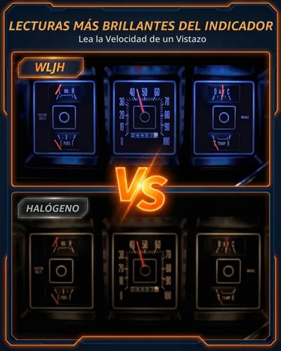 Vista 4 de WLJH - Focos LED superbrillantes azules para panel de instrumentos, velocímetro, tacómetro, lámpara indicadora, kit completo de luces LED
