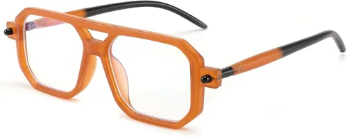 Vista 9 de FEISEDY Gafas de lectura vintage cuadradas con bloqueo de luz azul, para mujeres y hombres, de los años 70, planos, estilo aviador, Gafas B0090
