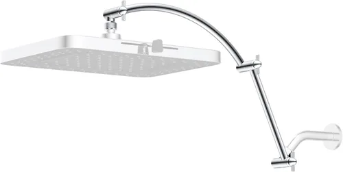 Vista 16 de Hibbent Brazo de Extensión para Cabezal de Ducha Totalmente Metálico de 10'', Latón Sólido Flexible Ajustable en Altura y Ángulo, Extensor de Brazo