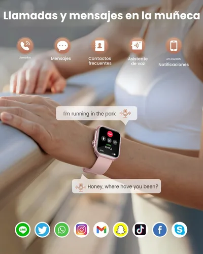 Vista 3 de Relojes inteligentes de 1.83 pulgadas para mujer (Android/iPhone)