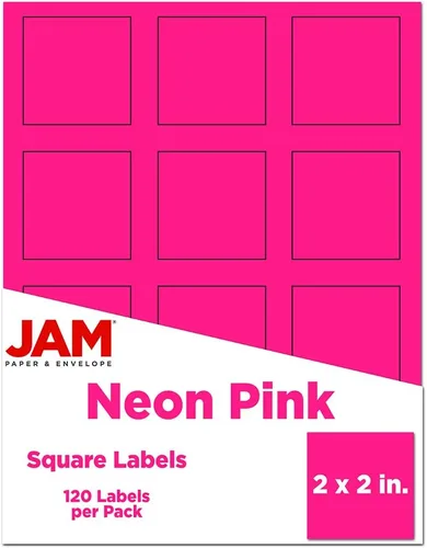 Vista 38 de Etiquetas de dirección de envío JAM PAPER - Rectangular - 1 1/3 x 4 - Rosa bebé pastel - 126/Paquete