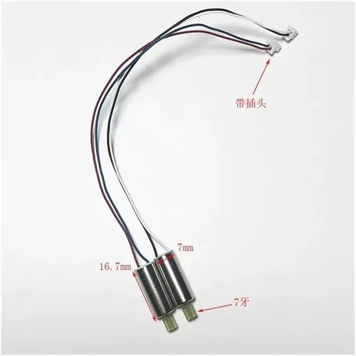 Vista 2 de 716 Tamaño 7 dientes Motor Parte del Motor Accesorio de Repuesto Ajuste para E88 PRO RC Drone Quadcopter Repuesto (1PCS Motor 01)