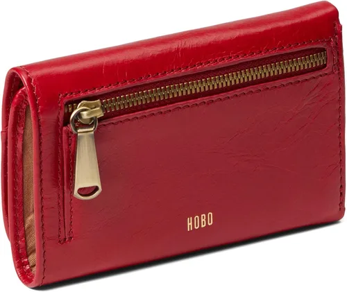 Vista 2 de HOBO Jill - Cartera triple para mujer, cierre de solapa a presión y forro de poliéster estampado, cartera compacta y práctica