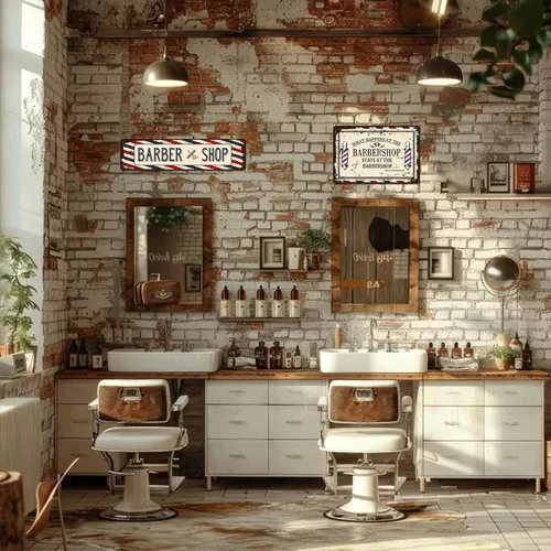 Vista 6 de Accesorios de Decoración de Barbería - Póster de Barbería Letreros de Lata de Metal Vintage Arte de Pared, Regalos de Barbero para Hombres