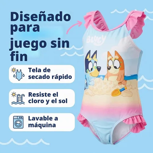 Vista 2 de Bluey Traje de baño de una pieza para bebés y niños grandes (18 meses - 10-12)