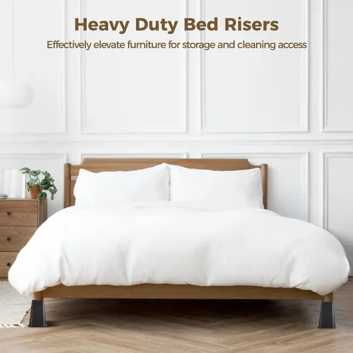 Vista 2 de yeesport Juego de 4 elevadores de cama de 8 pulgadas, elevadores de sofá resistentes de 8 pulgadas, elevadores de muebles con parte superior