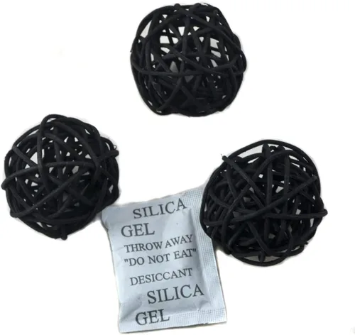 Vista 56 de 20 bolas de mimbre de ratán para decoración de mesa de boda, fiesta de Navidad (diámetro de 1.2 pulgadas, negro)