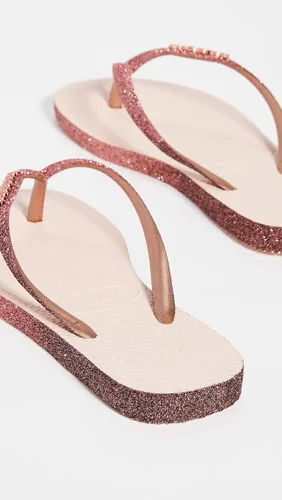 Vista 4 de Havaianas - Sandalia delgadas con diseño de la Mujer Maravilla para mujer, Rosa Ballet