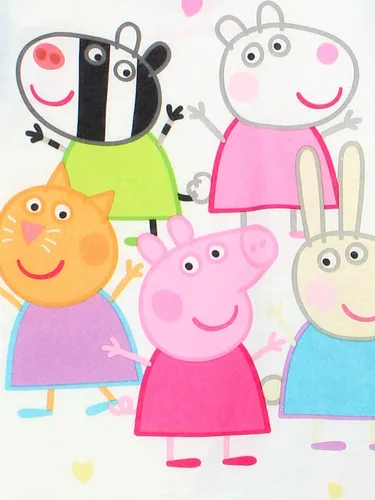 Vista 4 de Peppa Pig Pijama de poliéster suave para niñas pequeñas, Azul Patchwork