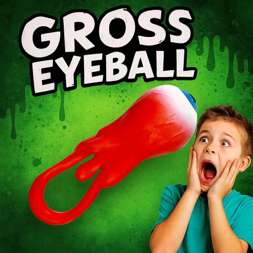Vista 4 de JA-RU Juguete con luz gruesa (paquete de 1) globo ocular de lanzamiento elástico. Recuerdo de fiesta de Halloween. Bola pegajosa de Splat, bola