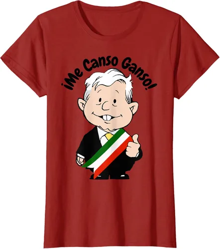 Vista 65 de AMLO Amlito Me Canso Ganso - Camiseta con diseño de dibujos animados mexicanos Gris Oscuro