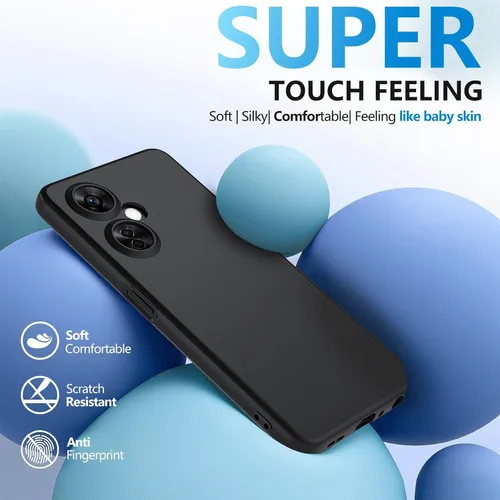 Vista 3 de Hensinple para OnePlus Nord N30 5G Funda, Protección contra caídas [con protector de pantalla] Grado militar 360 Protección completa de silicona