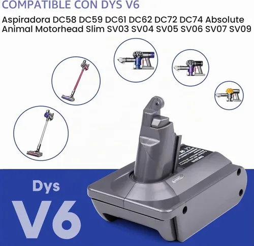 Vista 5 de EID Adaptador de batería Dyson V6 para batería Dewalt 20V 60V a Dyson V6 SV04 SV03 DC59 DC58 DC62 SV09 SV05 Animal Absolute Motorhead convertidor