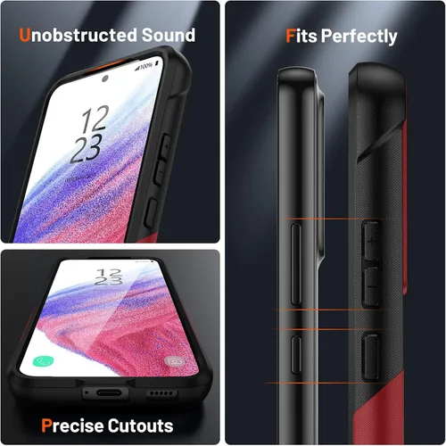Vista 321 de Jeylly Compatible con Samsung Galaxy A22 5G Funda, Funda Samsung A22 5G con 2pcs protectores de pantalla de vidrio templado