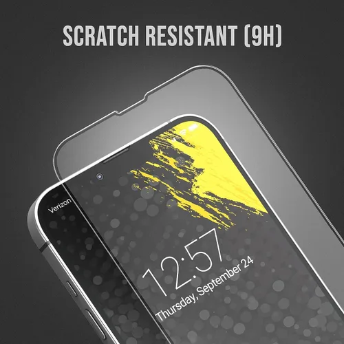 Vista 5 de magglass Protector de pantalla mate para iPhone 15 (2023), vidrio templado antirreflejos, huellas dactilares y aceite a prueba de manchas