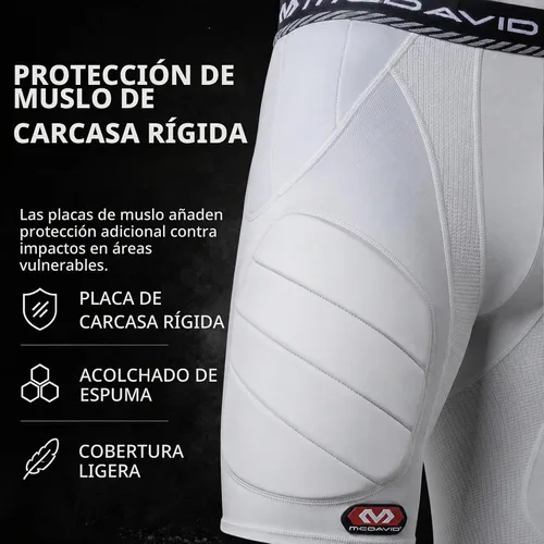 Vista 3 de McDavid Football Girdle for Men - Durable & Breathable 5-Pad Girdle with Hard-Shell Thigh Guards for Padded Support, Ideal for Football & Lacrosse