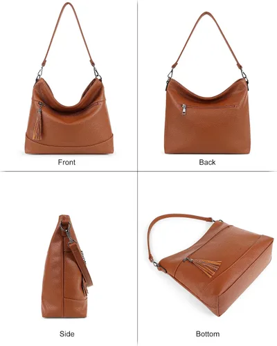 Vista 5 de MASINTOR Hobo - Bolsos cruzados para mujer, 2 en 1, de piel convertible, bolso cruzado de mano, bolsos de hombro con borla