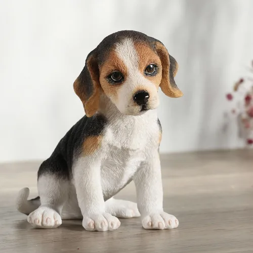 Vista 8 de Veronese Design Figura pintada a mano de resina Beagle de 3 7/8 pulgadas