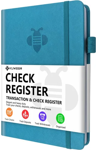 Vista 14 de Registro de Cheques – Registros de Cheques Elegantes para Chequera Personal con Registros de Cheques y Transacciones, Registro de Chequera de Tapa