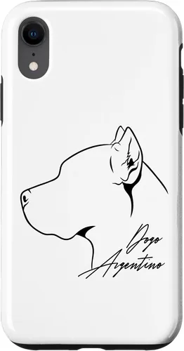 Vista 8 de iPhone 15 Funny proud Dogo Argentino perfil perro mamá perro caso