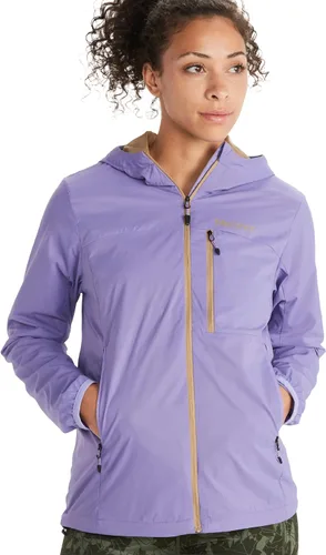 Vista 8 de MARMOT Sudadera con capucha Ether Driclime para mujer, transpirable, cómoda, plegable, cortavientos con capucha Negro