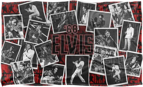Vista 2 de Manta Elvis Presley Comeback to 68 con licencia oficial Silky Touch Super Soft de 36 x 58 pulgadas