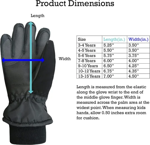 Vista 4 de N'Ice Caps - Guantes de invierno cálidos impermeables para niños con tecnología Thinsulate