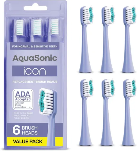 Vista 14 de AquaSonic Cabezales de cepillo de repuesto originales Icon Aceptado por ADA Compatible con AquaSonic Icon Cepillo de dientes 6 cabezales