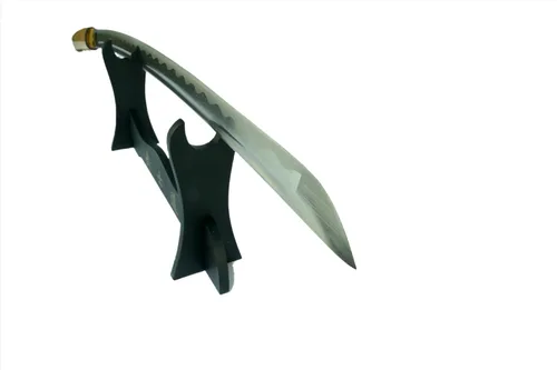 Vista 3 de Espada japonesa Samurai Shirasaya Katana filosa hecha a mano con saya de madera de alto brillo