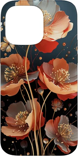 Vista 21 de Red Poppies Flowers In A Field Case for iPhone 16