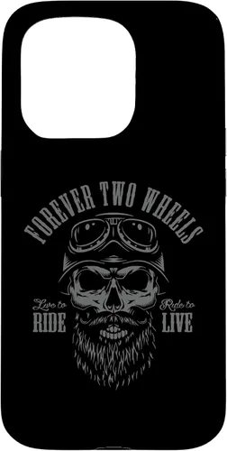 Vista 14 de Forever Two Wheels Biker Skull with Beard Motorcycle Design - Carcasa para iPhone 17